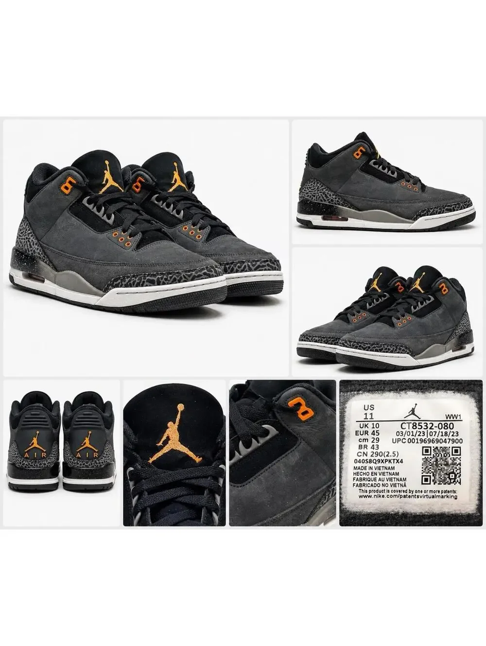 Size 11 - Jordan 3 Retro 2023 Mid Fear